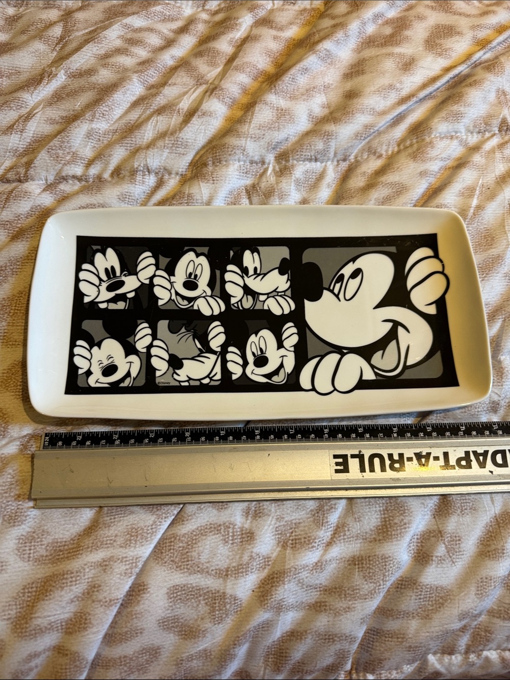 Disney Black and White Mickey Mouse Ceramic Tray